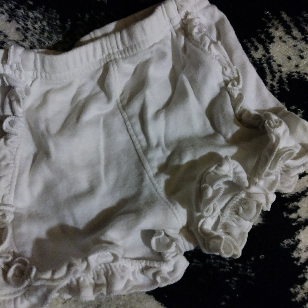 White baby shorts